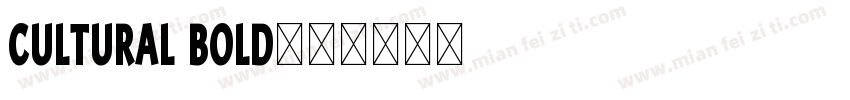 CULTURAL Bold字体转换
